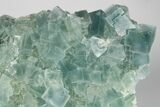 Stormy-Day Blue, Cubic Fluorite Crystal Cluster - Sicily, Italy #183785-1